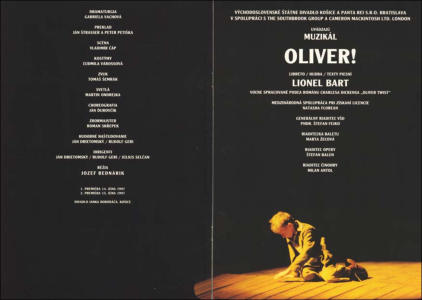 Oliver! Bulletin muzikálu. Foto + design.