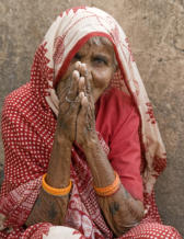 Stará žena. Orcha, India.